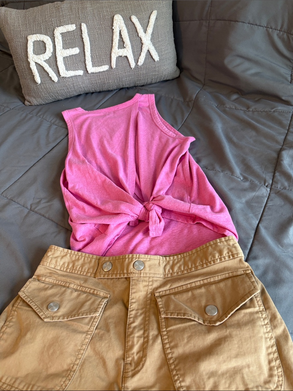 Sleeveless Barbie Pink Tie Back Tank Top J Crew M Preppy Shirt Tee Summer